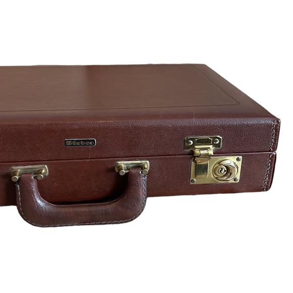 Vintage Sebco Briefcase Attaché Case Brown with Lock - Picture 6 of 17